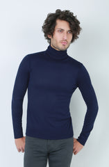 Roll Neck Sweater In Viscose