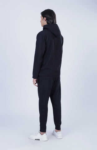 Track Suit In Black Fleece