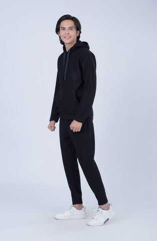 Track Suit In Black Fleece