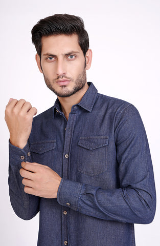 Rinse Wash Denim Shirt