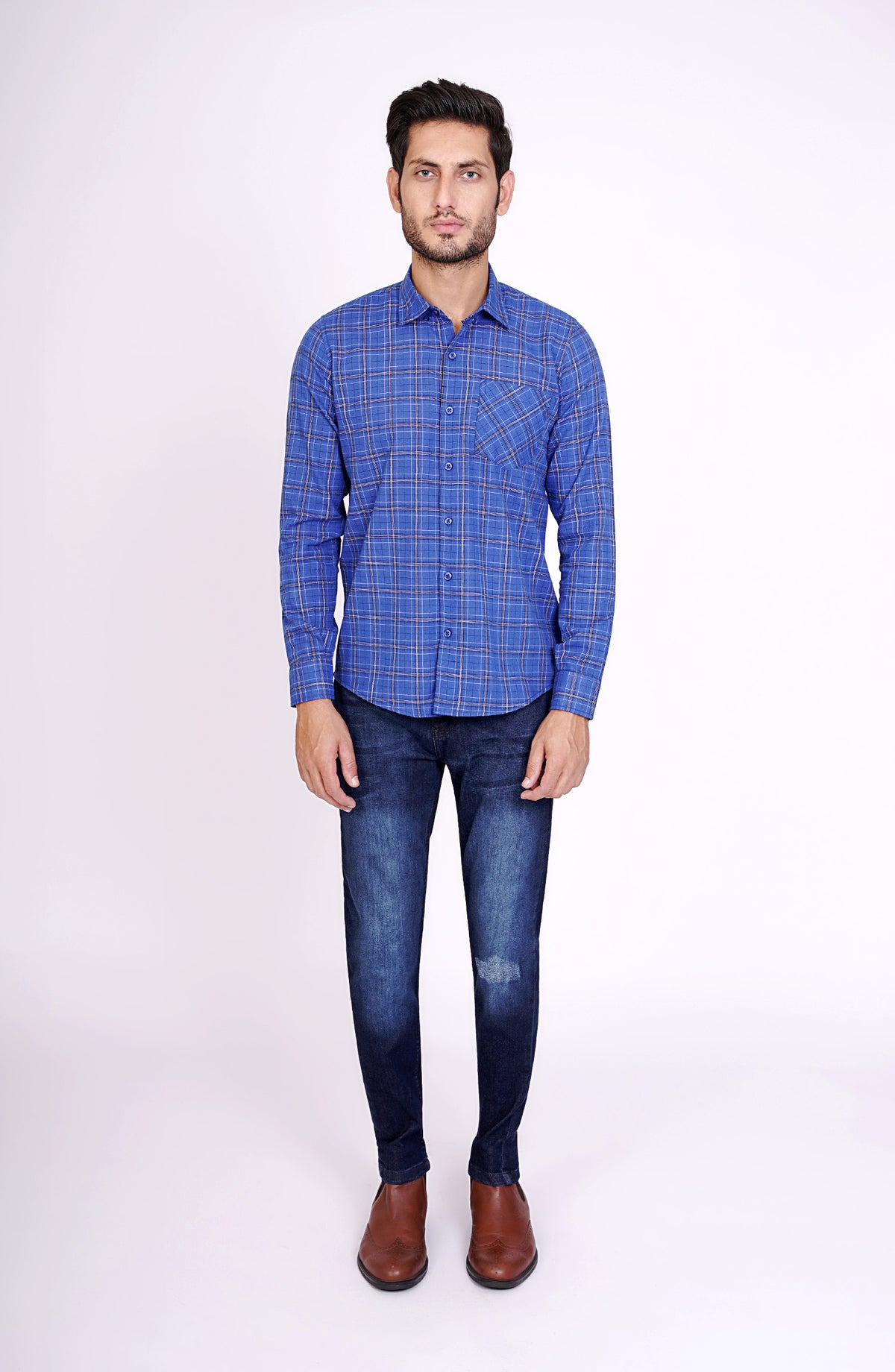 Blue Checkered Shirt