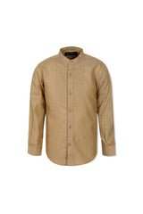 Half Bib Band Collar Shirt