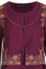 Embroided Waist Coat Top